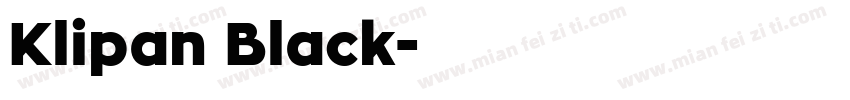 Klipan Black字体转换